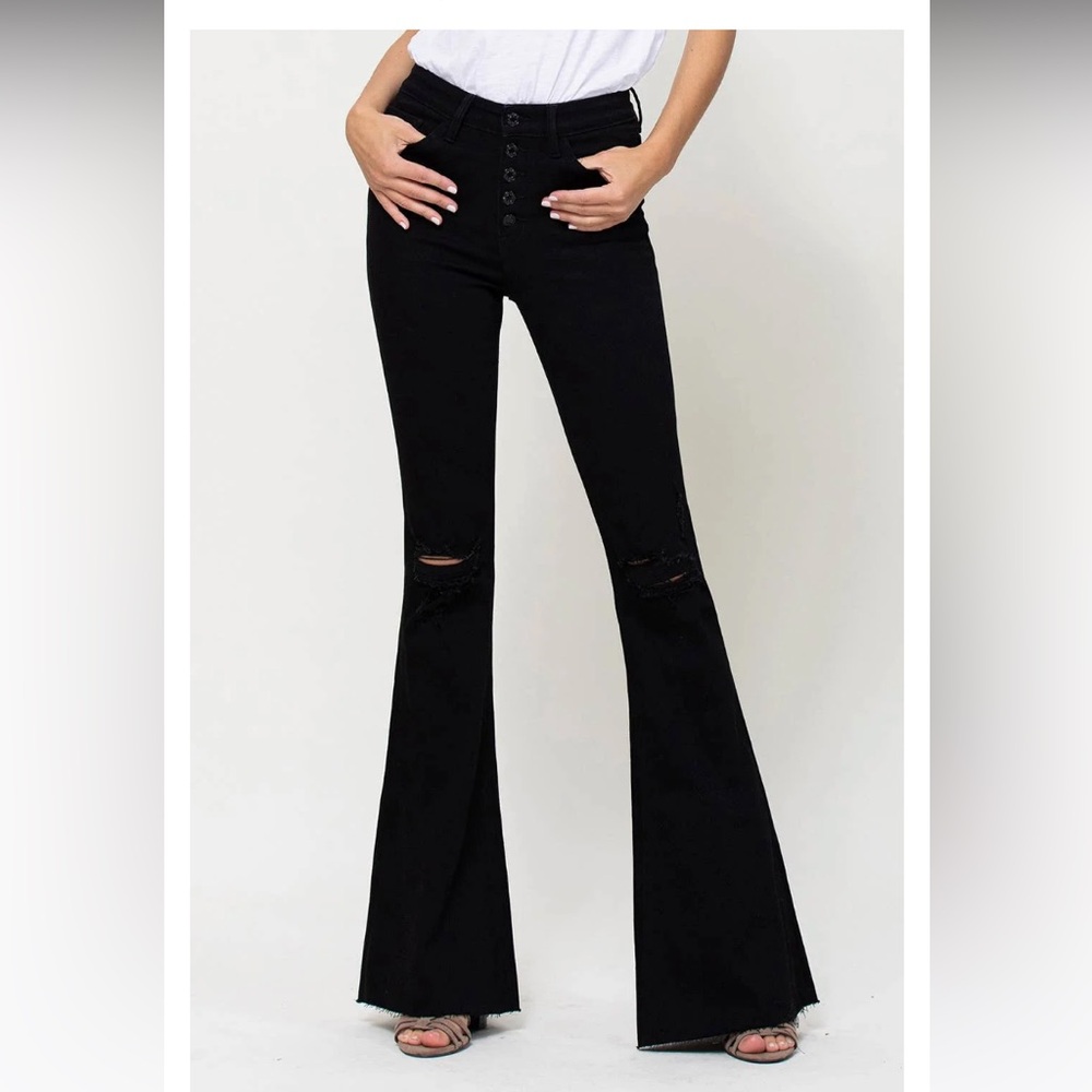 NWT VERVET BY FLYING MONKEY BELLA HIGH RISE SUPER FLARE JEANS